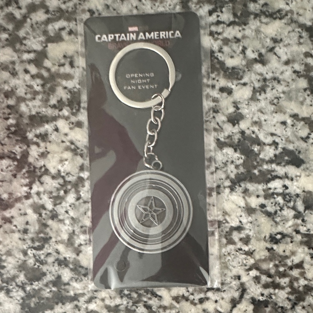 Captain America Silver Keychain